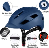 Tadpole LED-es kerékpáros sisak felnőtteknek, szellőztetett mountain bike bukósisak 4