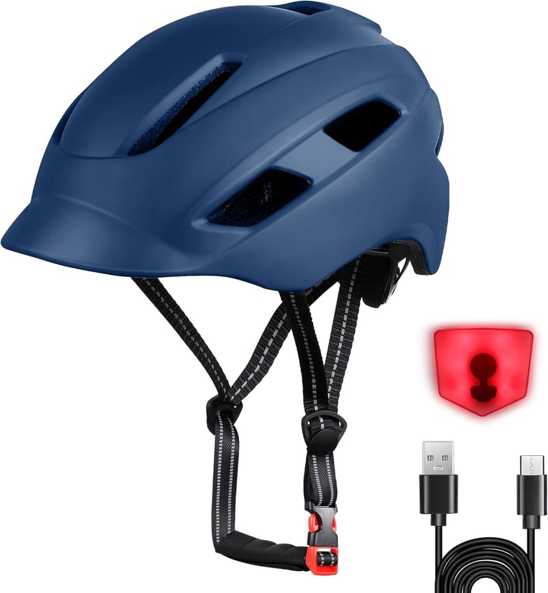 Tadpole LED-es kerékpáros sisak felnőtteknek, szellőztetett mountain bike bukósisak