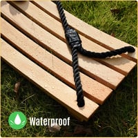 Taeku Fa Hinta Felnőtteknek és Gyerekeknek - Állítható Magasságú Kötéllel, Bel- és Kültéri Használatra, 60x25 cm, 150 kg Teherbírás, Bükk Fa 8