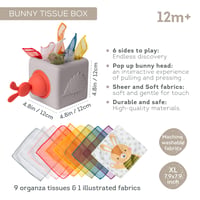 Taf Toys 13405 Interaktívna hračka „vyťahovací vreckovkový box“ pre bábätká, 1 ks 6