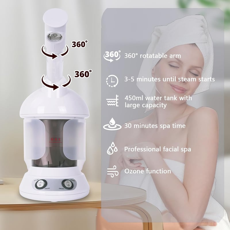 TaFoyu Professzionális Nano Ionos Arcgőzölő Készülék Pórus Tisztító Otthoni Spa Arcápolás Bőrápolás