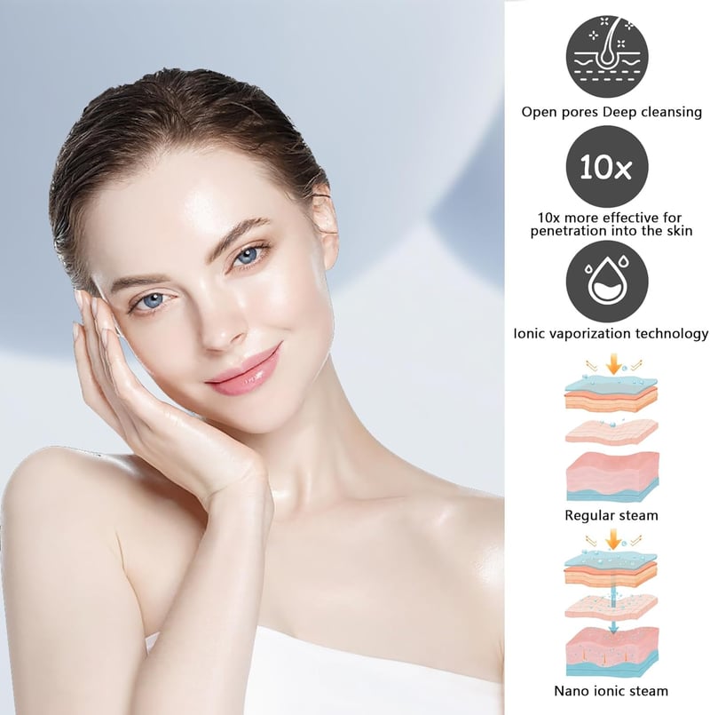 TaFoyu Professzionális Nano Ionos Arcgőzölő Készülék Pórus Tisztító Otthoni Spa Arcápolás Bőrápolás