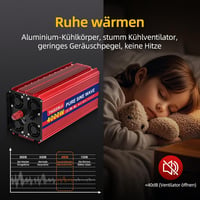 TAGEEBLU 4000W Tiszta Szinusz Inverter 12V-ról 230V-ra Autóhoz LCD Kijelzővel 6