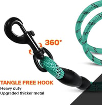 Taglory kutyapóráz 180cm puha nylon reflexcsíkkal közepes kutyáknak türkiz 6