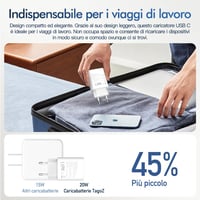 TagoZ USB-C nabíjačka s EU štandardom, PD 20W + QC 3.0 rýchlonabíjací adaptér pre iPhone, iPad, Samsung Galaxy a Android zariadenia 2