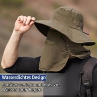 Široký slnečný klobúk TAGVO s odnímateľnou ochranou krku, UPF 50+ UV ochrana, skladací klobúk na rybolov a turistiku s nastaviteľným remienkom pod bradu, na kempovanie, výlety a cestovanie 6
