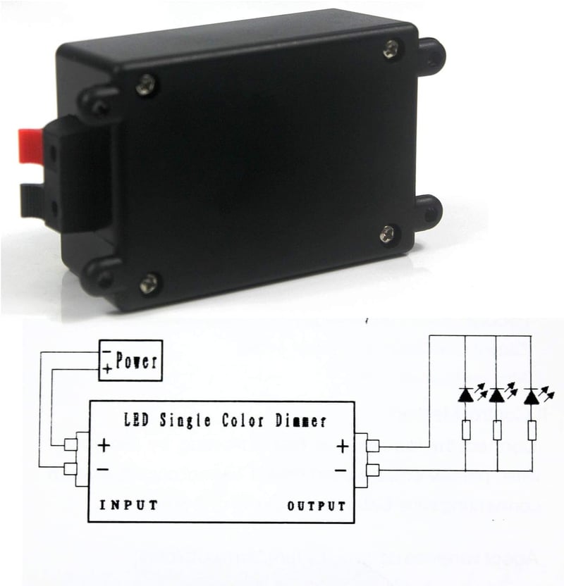 Taikuwu LED Dimmer RF távirányítóval 12V PWM vezérlő LED szalaghoz