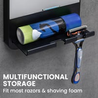 TAILI Zuhanytükör szívókoronggal, páramentesítő, szilikon kerettel, fekete - Black 4