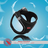 Ham Tailpetz Air Mesh pentru pisici și câini de talie mică și medie - Moale, respirabil, negru, mărimea XS (circumferința pieptului 35,5-40,5 cm) 4