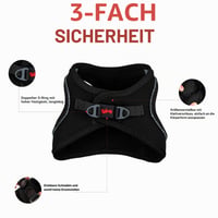 Ham Tailpetz Air Mesh pentru pisici și câini de talie mică și medie - Moale, respirabil, negru, mărimea XS (circumferința pieptului 35,5-40,5 cm) 2