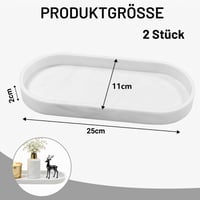 Set tăvițe pentru baie TAIVIN, 2 bucăți - Tavă decorativă de depozitare pentru baie 4