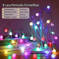 taiyongkang 13m 100 LED-es Színes Fényfüzér USB/Akkumulátor Távirányítóval Vízálló 3