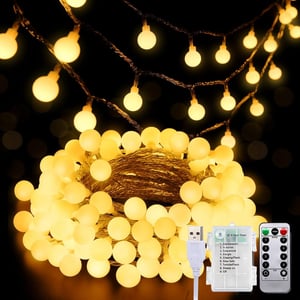 Taiyongkang Globe svjetlosni niz, toplo bijela, USB/baterija, timer, 8 načina rada - 6 m, 40 LED dioda