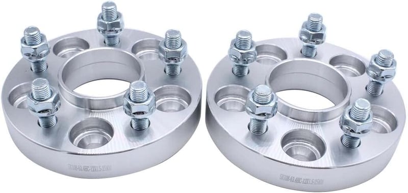 TAKPART Keréknyomtáv Szélesítő 25mm, 63.4mm Átmérő, 5x108mm Osztókör, 2db-os Szett 10db M12x1.5 Kerékcsavarral
