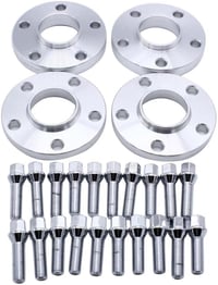 TAKPART Keréknyomtáv Szélesítő Szett 15mm és 20mm, 57.1mm Középső Furattal, 5x112 Osztókörrel, 20db M14x1.5 Kerékcsavarral Audi TT A3 A4 A6  1