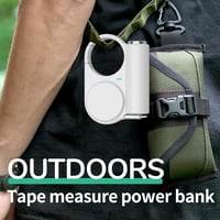 TakTark 5000 mAh Power Bank 15W - Hordozható Töltő Nyújtható Kábellel, USB-C Be/Kimenet, Zseblámpa Funkcióval, Akasztóval iPhone és Samsung  7