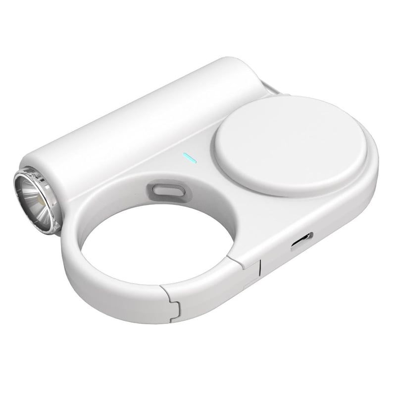 TakTark 5000 mAh Power Bank 15W - Prenosná nabíjačka s výsuvným káblom, USB-C vstup/výstup, funkcia baterky, s úchytom pre iPhone a Samsung