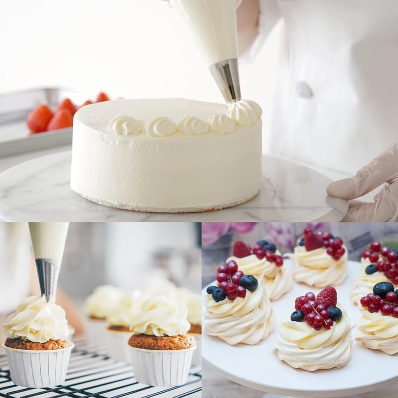 TAKUZA 100 db일次-használatos Cukrászsacok Átlátszó Közepes Méret Torta Sütemény Díszítéshez - Medium Size 100 Pieces