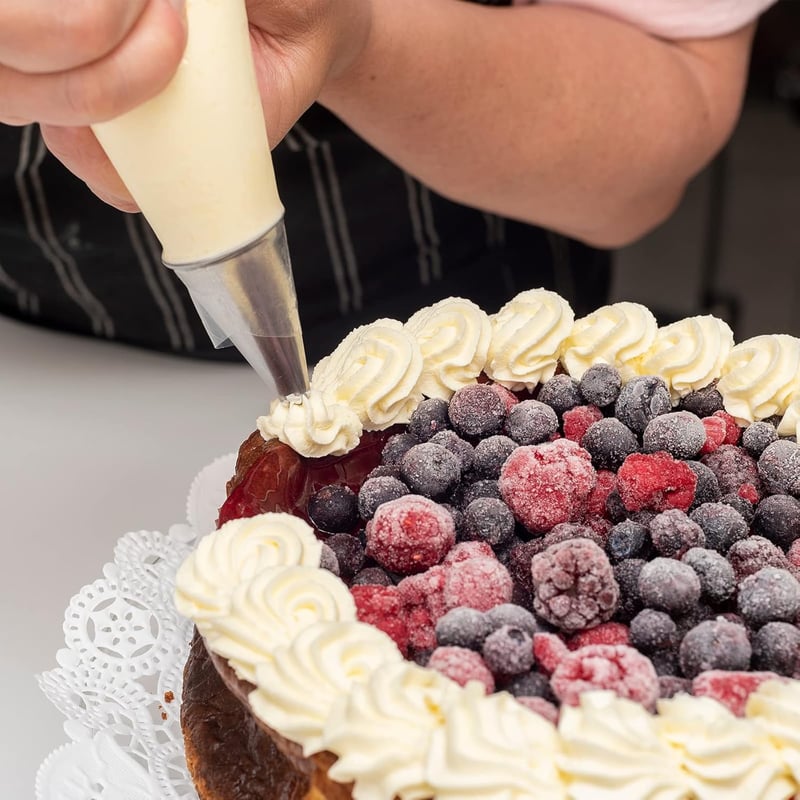 TAKUZA 100 db일次-használatos Cukrászsacok Átlátszó Közepes Méret Torta Sütemény Díszítéshez - Medium Size 100 Pieces