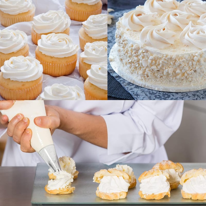 TAKUZA 100 db일次-használatos Cukrászsacok Átlátszó Közepes Méret Torta Sütemény Díszítéshez - Medium Size 100 Pieces