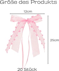TAKUZA 20 buc. Funde Nuntă Mașină Roz, Funde Antenă din Satin 25x12 cm 2