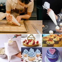 TAKUZA Professzionális Cukrász Szett 6 Részes Rozsdamentes Csatornázó Fúvóka Torta Sütemény Cupcake - Silver 6