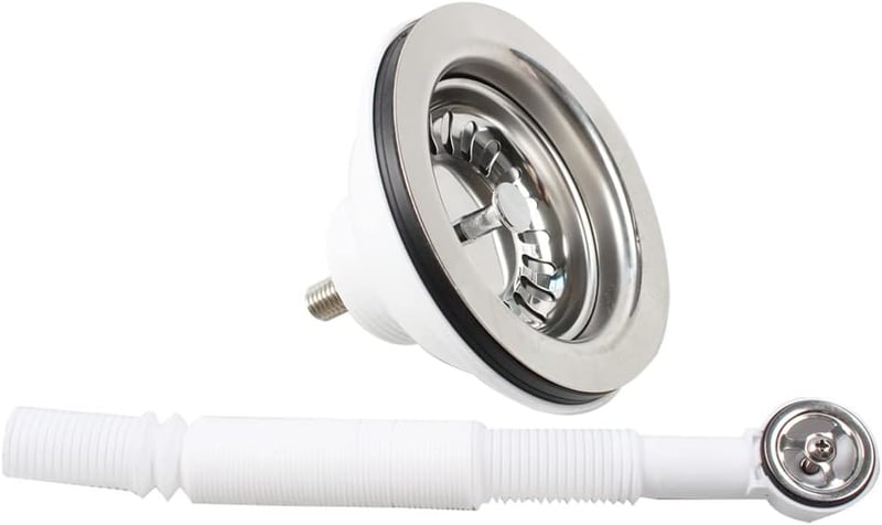 Talea 304 rozsdamentes acél konyhai lefolyó szifonszűrő 114 mm-es túlfolyással