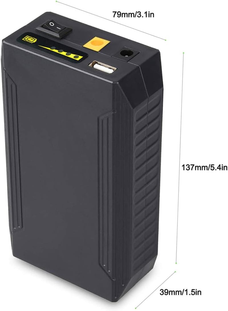 TalentCell 100WH Újratölthető Lítium-ion Akkumulátor - 12V/8300mAh, 9V/11000mAh, 5V/20000mAh - LED Szalaghoz, Kamerához, Fekete