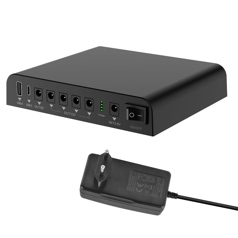 TalentCell Mini UPS 27000mAh 98Wh Záložný zdroj – 12V/9V/5V výstup pre LED svetlá, CCTV kamery, smartfóny