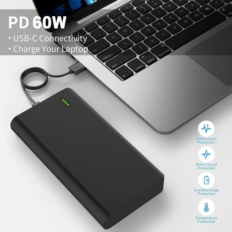 TalentCell NB7102 17500mAh Lithium-ion Powerbank 64.75Wh USB-C Laptop Töltő