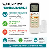 Náhradný diaľkový ovládač TALENTEC Home pre klimatizácie Mitsubishi, Firstline, Hitachi a Coventry | MSD-09NV, AR848, E02448426 | Nie je univerzálny | Dosah 8 m | Biely 2