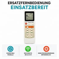 Náhradný diaľkový ovládač TALENTEC Home pre klimatizácie Mitsubishi, Firstline, Hitachi a Coventry | MSD-09NV, AR848, E02448426 | Nie je univerzálny | Dosah 8 m | Biely 4