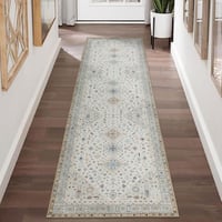Taleta OLINA Mosható Futószőnyeg - Bézs, 80x300 cm, Csúszásmentes Alacsony Szálú Szőnyeg Konyhába, Előszobába, Nappaliba - Boho Vintage Stíl 2