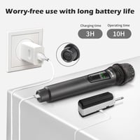 talomen K60-1 Vezeték nélküli Karaoke Mikrofon 2.4GHz Dinamikus Töltölthető Vevőegységgel - gray 4