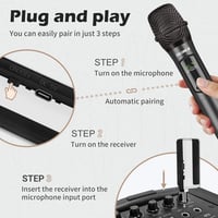 talomen K60-1 Vezeték nélküli Karaoke Mikrofon 2.4GHz Dinamikus Töltölthető Vevőegységgel - gray 7
