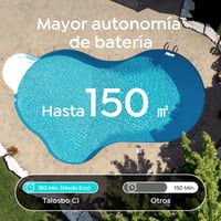 Robotický bazénový vysávač TALOSBO C1 – Čistenie dna a stien, 180-minútová výdrž batérie, dvojitá filtrácia, 3 motory, ovládanie cez aplikáciu, pre bazény do 150 m² 6