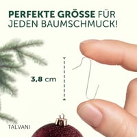 Cârlige Talvani în formă de S pentru globuri de Crăciun – Agățători duble premium pentru decorațiuni de brad, 50 buc, Auriu 6
