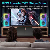 TAMPROAD 80W Bluetooth Hangszóró TWS Szubwoofer LED Kültéri Parti 2