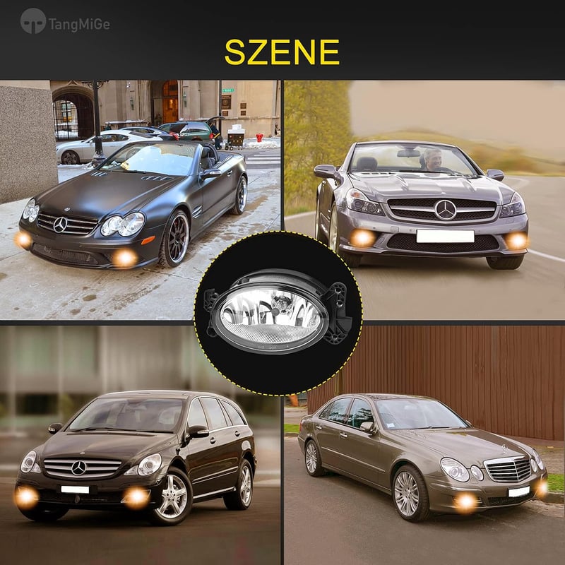 TangMiGe első ködlámpa 1 pár átlátszó búrával Mercedes W169 W211