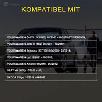 TangMiGe Füstös Fekete Ködlámpa Szett Volkswagen Golf V, Jetta III, Scirocco, SEAT Mii, Skoda Citigo Modellekhez - E-MARK Tanúsított, 51W 2