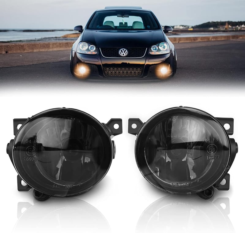 TangMiGe Füstös Fekete Ködlámpa Szett Volkswagen Golf V, Jetta III, Scirocco, SEAT Mii, Skoda Citigo Modellekhez - E-MARK Tanúsított, 51W