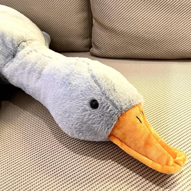 Tanha XXL Plüss Liba 130 cm Puha Játék Szürke Kawaii