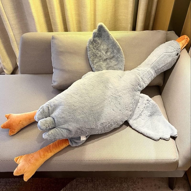 Tanha XXL Plüss Liba 130 cm Puha Játék Szürke Kawaii