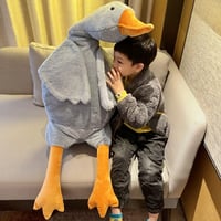 Tanha XXL Plüss Liba 130 cm Puha Játék Szürke Kawaii 3