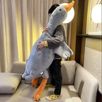 Tanha XXL Plüss Liba 130 cm Puha Játék Szürke Kawaii 2