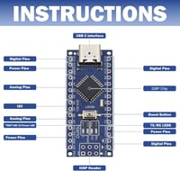 Tanmote Nano V3 5 darabos mikrovezérlő szett USB-C Arduino kompatibilis 2