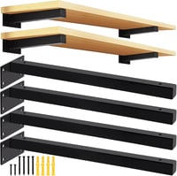 Set de console pentru rafturi Tanstic, stil industrial, 30 cm, 4 bucăți - negru 1