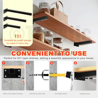 Set de console pentru rafturi Tanstic, stil industrial, 30 cm, 4 bucăți - negru 6