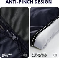 Sac de dormit TANSTRIDER XXL pentru camping pe timp de iarnă la 0 grade, cu sac de compresie 5