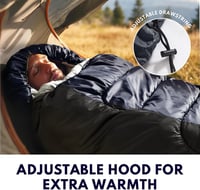 Sac de dormit TANSTRIDER XXL pentru camping pe timp de iarnă la 0 grade, cu sac de compresie 7